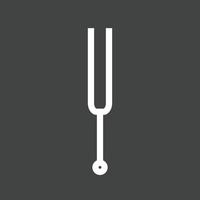 Musical Fork Line Inverted Icon vector