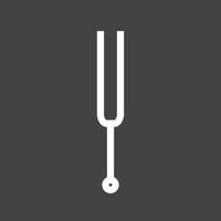 Musical Fork Line Inverted Icon vector