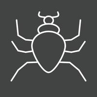 Spider Insect Line Inverted Icon vector