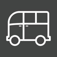 MiniVan Line Inverted Icon vector