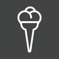 Icecream cone Line Inverted Icon vector