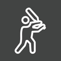 Batting Line Inverted Icon vector