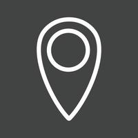 Location Line Inverted Icon vector