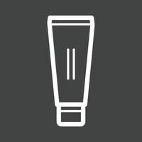 Cream in tube Line Inverted Icon vector