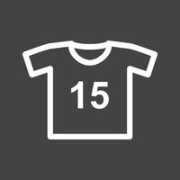 Sports Shirt Line Inverted Icon vector