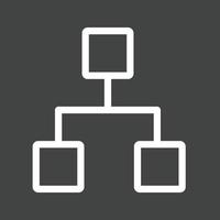 Settings Ethernet Line Inverted Icon vector