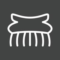 Hair Clip I Line Inverted Icon vector