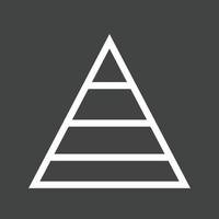Pyramid Graph Line Inverted Icon vector