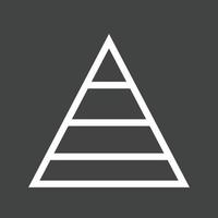 Pyramid Graph Line Inverted Icon vector