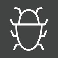 Bug Report Line Inverted Icon vector