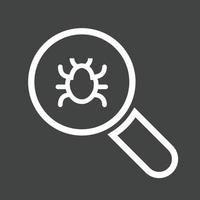 Bug Fixing Line Inverted Icon vector