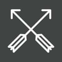 Two Arrows Line Inverted Icon vector