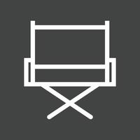 Director Chair Line Inverted Icon vector