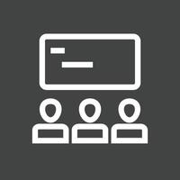 Classroom Line Inverted Icon vector