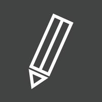 Pencil Line Inverted Icon vector