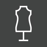 icono de línea de soporte de vestido invertido vector