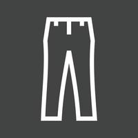 Pants Line Inverted Icon vector