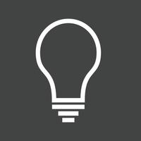 Bulb Line Inverted Icon vector