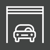 Garage Line Inverted Icon vector