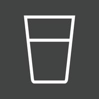 Water Glasses Line Inverted Icon vector