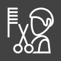 Hairdresser Line Inverted Icon vector