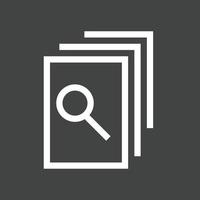 Research Line Inverted Icon vector