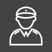 Militant Line Inverted Icon vector