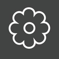 Flower Line Inverted Icon vector