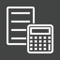 Documented Calculation Line Inverted Icon vector