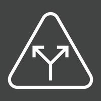 Y - Intersection Line Inverted Icon vector