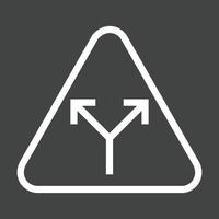 Y - Intersection Line Inverted Icon vector