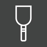 Wall Plaster tool Line Inverted Icon vector