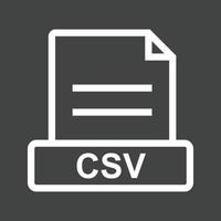 CSV Line Inverted Icon vector