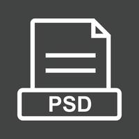 icono de línea invertida psd vector