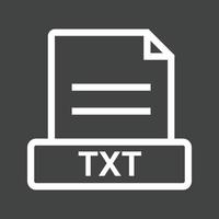 TXT Line Inverted Icon vector