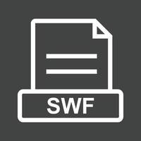 SWF Line Inverted Icon vector