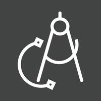 Drawing Tools Line Inverted Icon vector