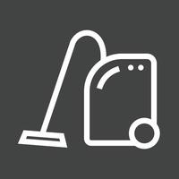 Vaccum Cleaner Line Inverted Icon vector