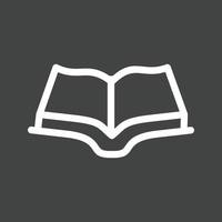 Open Book Line Inverted Icon vector