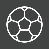 Football Line Inverted Icon vector