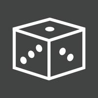 Dice Line Inverted Icon vector