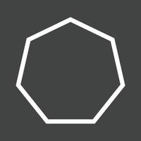 Octagon Line Inverted Icon vector