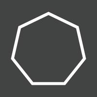 Octagon Line Inverted Icon vector