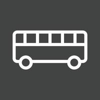 Toy Bus Line Inverted Icon vector