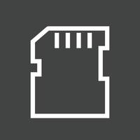 SD Card Line Inverted Icon vector