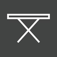 Tea Table Line Inverted Icon vector