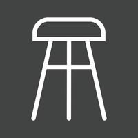 Stool Line Inverted Icon vector