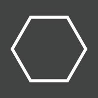 Hexagon Line Inverted Icon vector