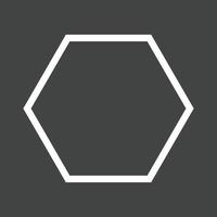 Hexagon Line Inverted Icon vector