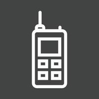 Cellular Phone Line Inverted Icon vector